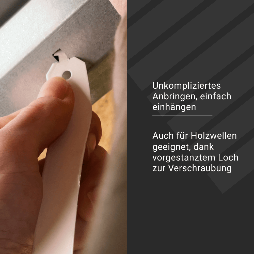 Maxi-Aluminium-Aufhängeprofilstück 150 mm blank Länge: 190 mm /  Sicherungsfeder