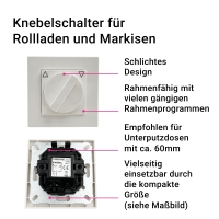 Knebelschalter | Bedienung fr Rollladen & Markisen mit Drehknebel