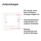 Aufputzkappe | praktische Aufputzmontage fr Zeitschalter EASY TOUCH, MICRO, MICRO SUN, MEMORY und MAX