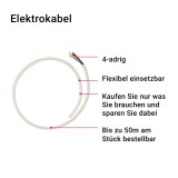 Elektrokabel | 4-adriges Kabel als Meterware vielseitig einsetzbar