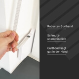 Gurtwickler mini AUFPUTZ | Aufputzgurtwickler mit Designkappen inkl. 14mm Gurt, Lochabstand 15,3cm