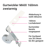 Gurtwickler MAXI 8m | Gurtwickler bis 8m Gurtaufnahme mit Lochabstand 160mm