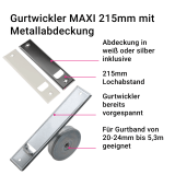 Gurtwickler MAXI 5,3m | Gurtwickler mit Metallabdeckplatte verschiedene Lochabstnde 135mm - 215mm