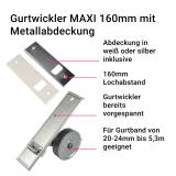 Gurtwickler MAXI 5,3m | Gurtwickler mit Metallabdeckplatte verschiedene Lochabstnde 135mm - 215mm