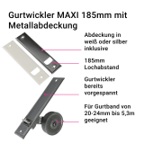 Gurtwickler MAXI 5,3m | Gurtwickler mit Metallabdeckplatte verschiedene Lochabstnde 135mm - 215mm