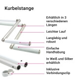 SET Kurbelstange | aus Aluminium inklusive Gelenklagerplatte 45 mit 6-Kant-Stift  6mm