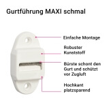 Gurtfhrung MAXI schmal | Gurtfhrung schmale Variante mit Brste fr 20-24mm breites Gurtband, Lochabstand 45mm