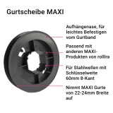 SET Zubehr MAXI inkl. Welle 1mm | alle Einbauteile fr 2 Bausituationen Gurt- oder Motorantrieb