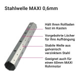 SET Zubehr MAXI inkl. Welle 1mm | alle Einbauteile fr 2 Bausituationen Gurt- oder Motorantrieb