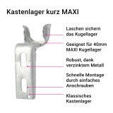 Kastenlager kurz MAXI | aus Metall mit Ausladung 35mm fr 40mm MAXI Kugellager geeignet