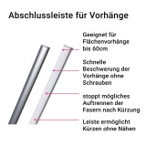 Abschlussleiste Vorhnge | mit praktischer Clip-Technik ohne Schrauben 60cm Standardbreite fr Flchenvorhnge