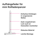 Aufhngefeder mini | praktische Aufhngung von mini Rollladenpanzern (bis 40mm Deckbreite)