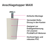 Anschlagstopper MAXI | auch Anschlagpuffer oder Stopfen genannt, mit 40mm Lnge, viele Farben