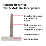 Aufhngefeder mini & MAXI | universale Aufhngung von mini & MAXI Rollladen bei elektrischen Antrieben