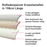 Ersatz-Lamellen K37P | schneller Ersatz fr beschdigte Lamellen fr den Rollladenpanzertyp K37P (mini)